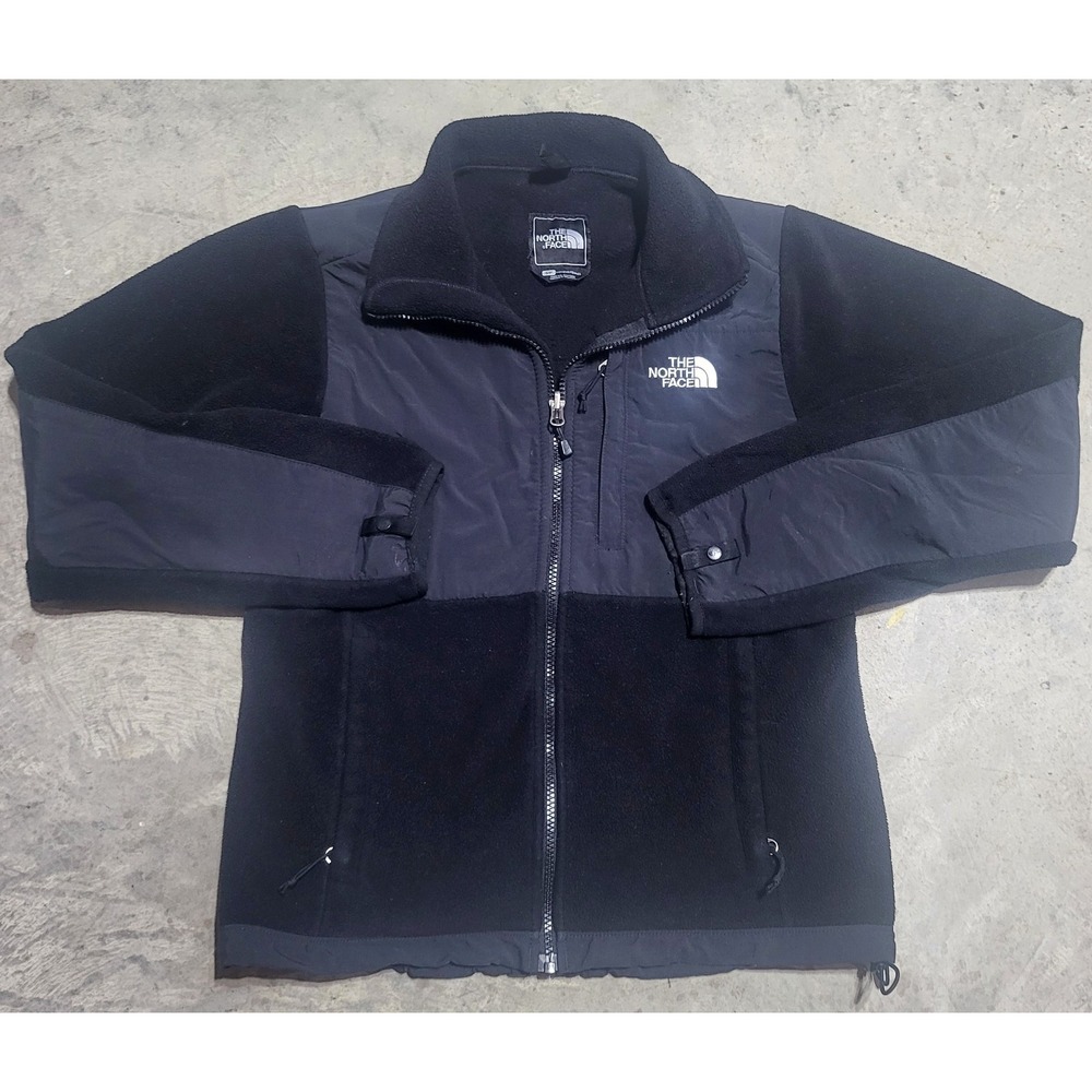Womens The North Face Polartec Windbloc Denali Fleece Jacket Black Zip Up Small